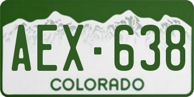 CO license plate AEX638