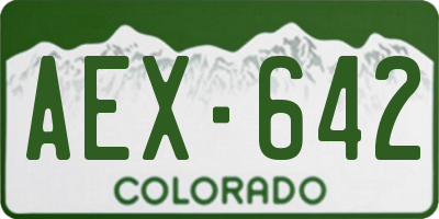 CO license plate AEX642