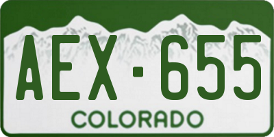 CO license plate AEX655