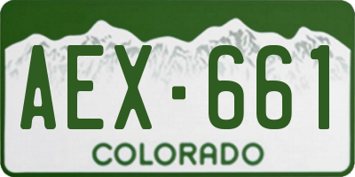 CO license plate AEX661