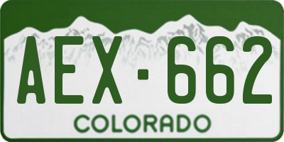 CO license plate AEX662