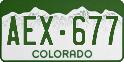 CO license plate AEX677
