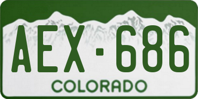 CO license plate AEX686