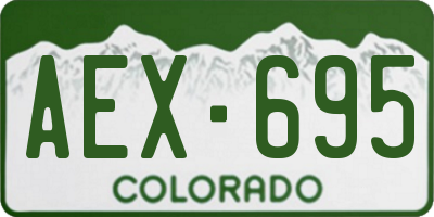 CO license plate AEX695