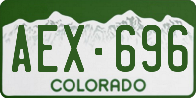 CO license plate AEX696