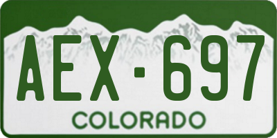 CO license plate AEX697
