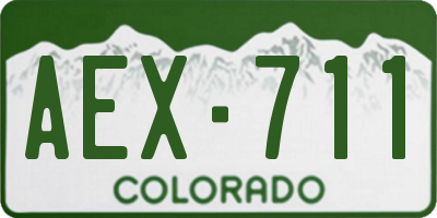 CO license plate AEX711