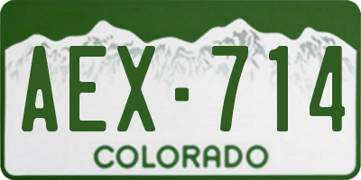 CO license plate AEX714
