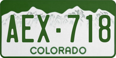 CO license plate AEX718