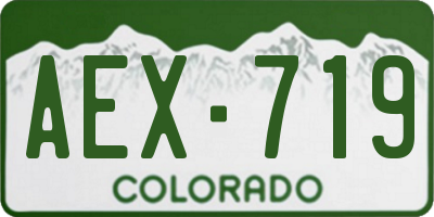 CO license plate AEX719