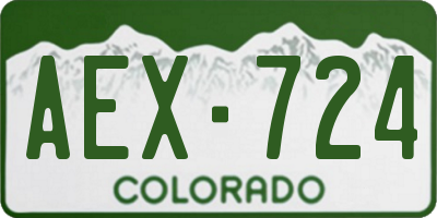 CO license plate AEX724
