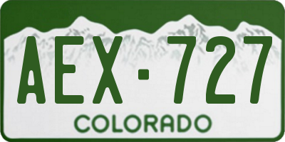 CO license plate AEX727