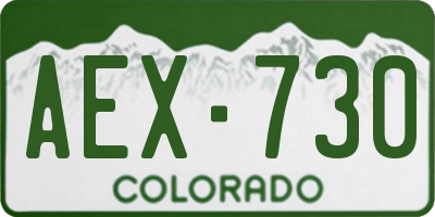 CO license plate AEX730
