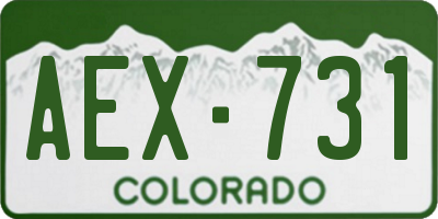 CO license plate AEX731