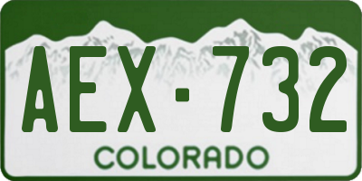 CO license plate AEX732