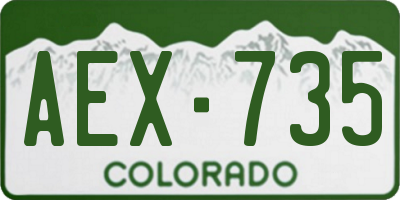 CO license plate AEX735