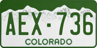 CO license plate AEX736