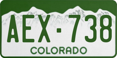 CO license plate AEX738
