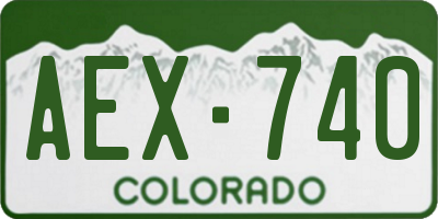 CO license plate AEX740