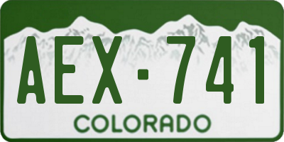 CO license plate AEX741