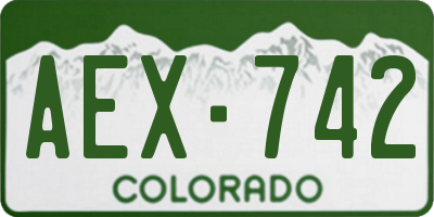 CO license plate AEX742