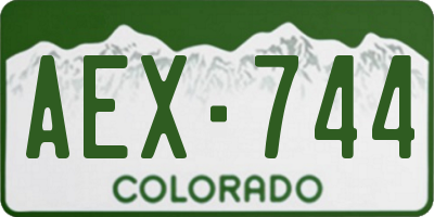 CO license plate AEX744