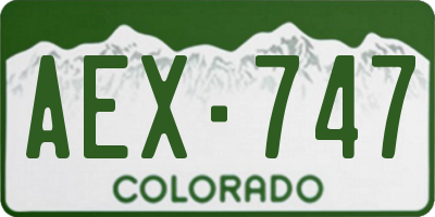 CO license plate AEX747