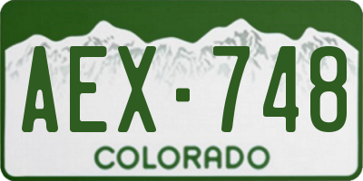CO license plate AEX748