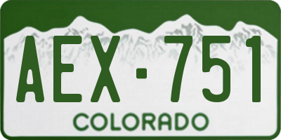 CO license plate AEX751