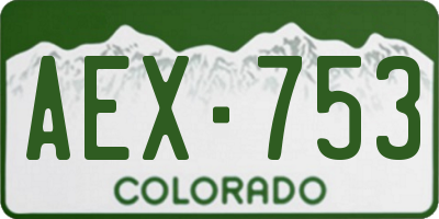 CO license plate AEX753