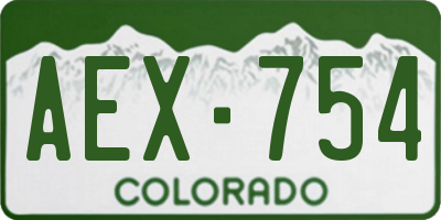 CO license plate AEX754