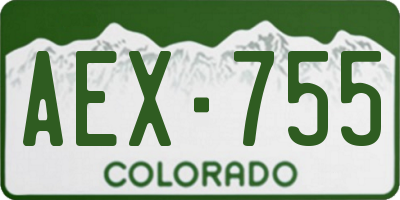 CO license plate AEX755