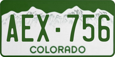 CO license plate AEX756