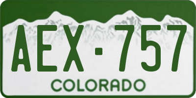 CO license plate AEX757