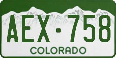 CO license plate AEX758