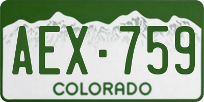 CO license plate AEX759