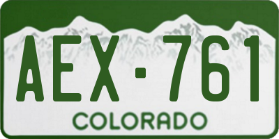 CO license plate AEX761
