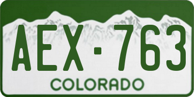 CO license plate AEX763