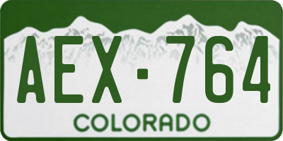 CO license plate AEX764