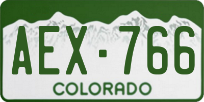 CO license plate AEX766