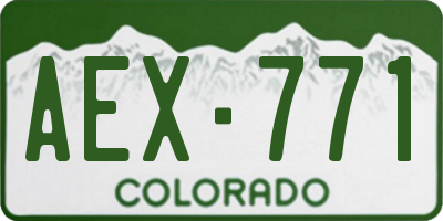 CO license plate AEX771