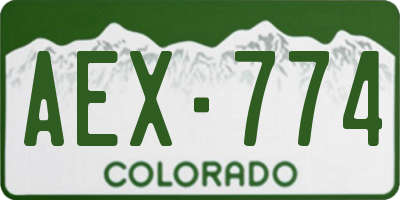 CO license plate AEX774