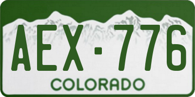 CO license plate AEX776