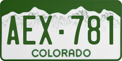 CO license plate AEX781