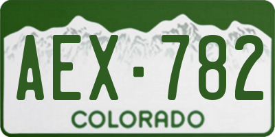 CO license plate AEX782