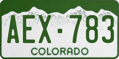 CO license plate AEX783