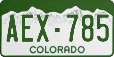 CO license plate AEX785