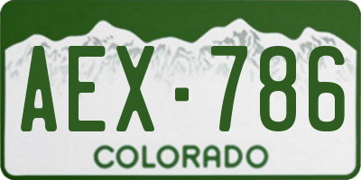 CO license plate AEX786