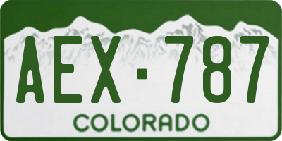 CO license plate AEX787