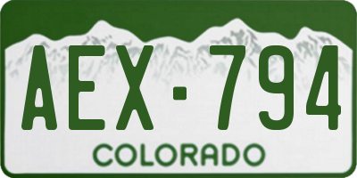 CO license plate AEX794